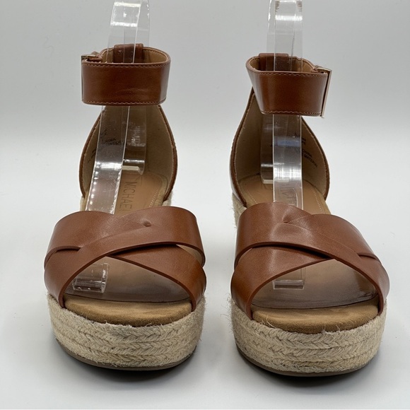 Michael By Michael Shannon Sylvie Ankle Strap Peep Toe Sandal Brown Size 6 - Picture 9 of 9